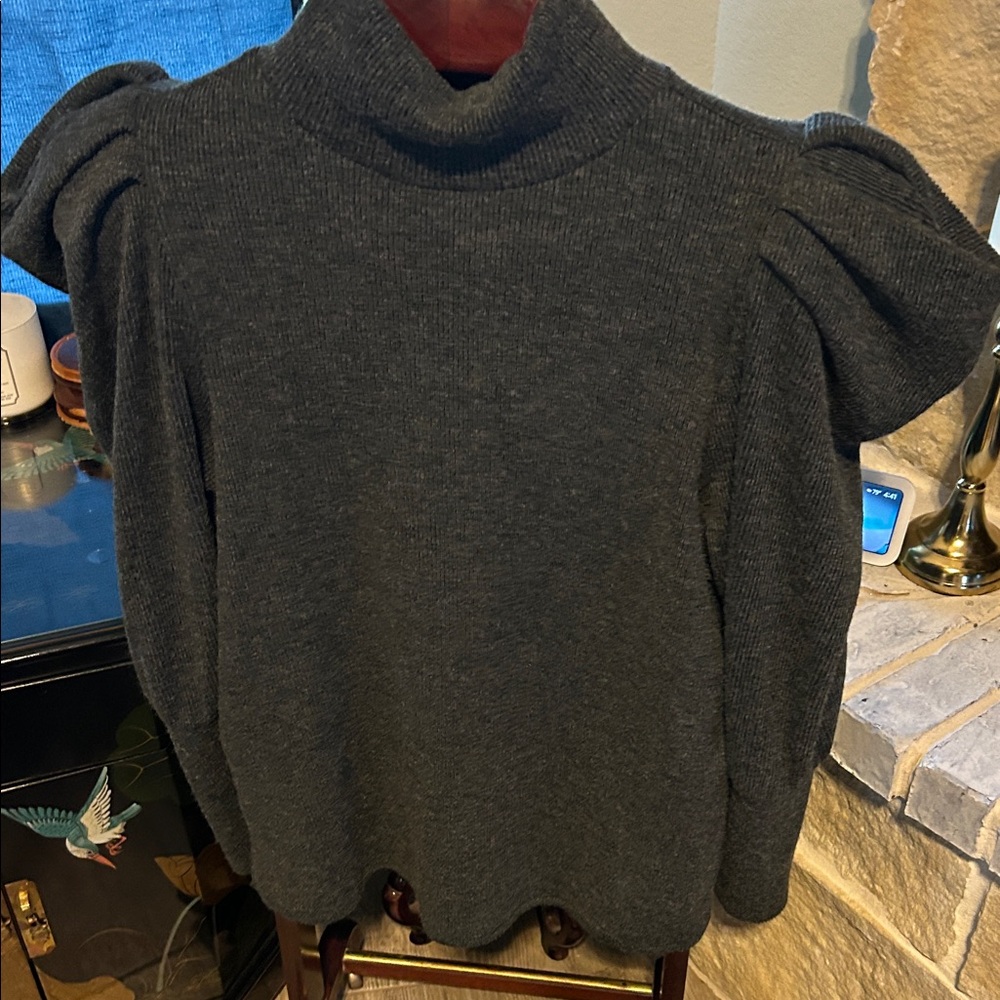 Express Dark Gray Cowl Neck Sweater NWT - Picture 4 of 5